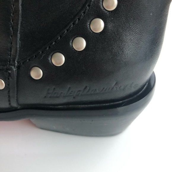 Harley Davidson Studded Western Leather Boots 5 - Picture 7 of 8
